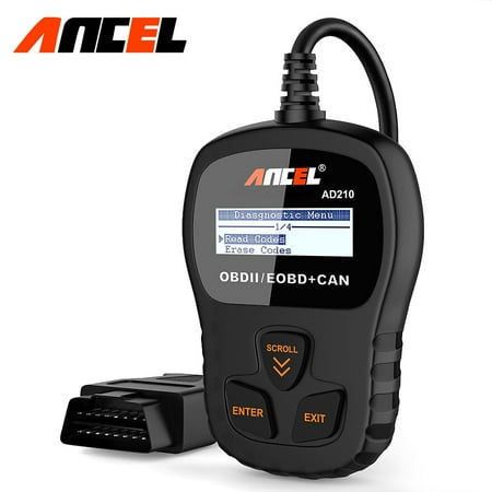 Ancel AD210 OBD2 Diagnostic Tool Check Engine Code Reader Clear Codes I/M Readiness Vehicle Information VIN OBD 2 OBD II Scan Tool,