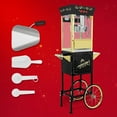thumbnail image 2 of 12oz Popcorn Machine Cart, Popcorn Cart with Wheels, Vintage Popcorn Machine with Stainless Steel Kettle, Movie Theater Style Popcorn Machine for Party, Black,, 2 of 10