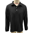 thumbnail image 2 of Mens Long Sleeve, Casual Solid Color Half-Cardigan with Lapel, 2 of 4