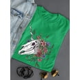 thumbnail image 3 of Unicorn Skull W Flowers. T-Shirt Women -Smartprints Designs, Female Large, 3 of 4