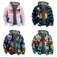thumbnail image 1 of Roblox-Sudadera con capucha gruesa y cálida para niños, chaqueta de manga larga con cremallera, ropa de dibujos animados para el hogar al aire libre, regalos de cumpleaños, Invierno, 1 of 5