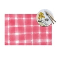 thumbnail image 4 of YFYANG Washable Heat-Resistant Placemats, 70% PVC/30% Polyester, Red Abstract Watercolor Plaid Kitchen Table Mat, 12" x 18" 1 Pcs, 4 of 6