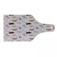 thumbnail image 1 of Cat Cutting Board, Colorful Kittens Playing with Fish Mice and Yarnball Different Breeds of Feline, Decorative Tempered Glass Cutting and Serving Board, Wine Bottle Shape, Multicolor, by Ambesonne, 1 of 1