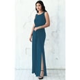 thumbnail image 2 of KOH KOH One Piece Sleeveless Cocktail Party Wide Leg Cute Casual Long Pant Suit Romper Playsuit Jumpsuit For Women Blue Teal X-Large US 14-16 NT147, 2 of 6