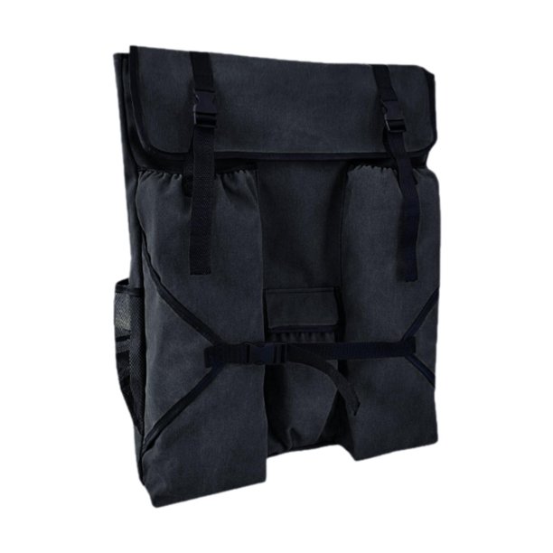 Estuche para ilustraciones artísticas, bolsa para bloc de dibujo, mochila organizadora de viaje portátil de lona para Negro