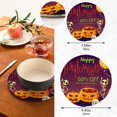thumbnail image 3 of GZHJMY 2PCS Halloween Pumpkin Trivets Pot Holders Set and Placemats Set, Hot Pads, Table Mats for Cooking and Baking, Cotton Braided Hot Pads, 7.09"+9.45", 3 of 7