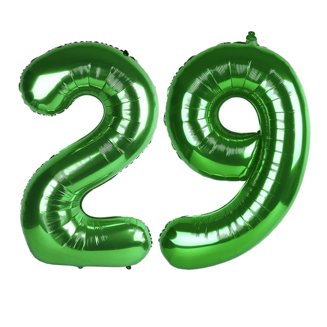 Globo Upegesy número 29 verde de 40 pulgadas para fiesta de cumpleaños