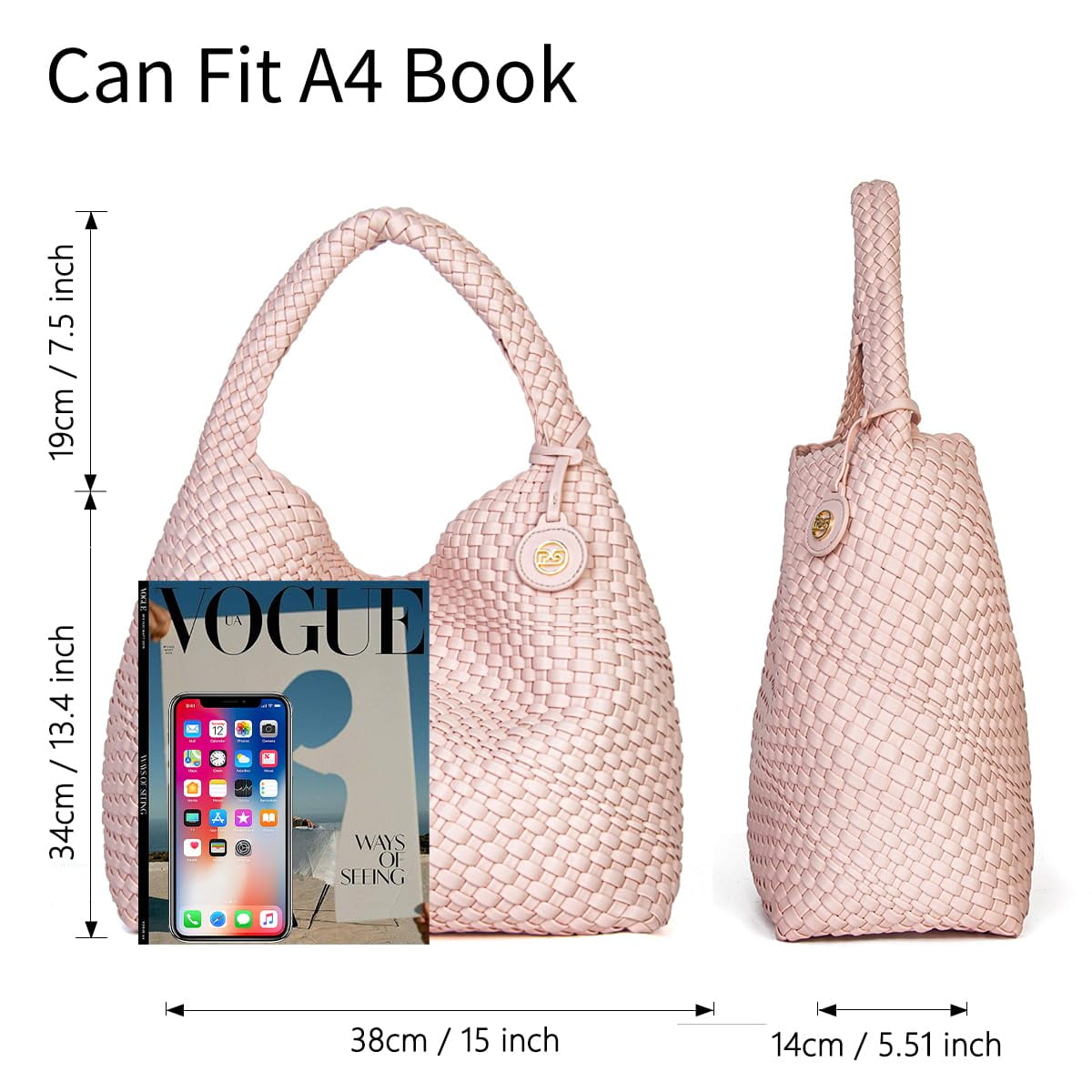 Woven Tote Bag for Women Large Woven Purse Woven Leather Handbags Braided Purse Weave Purse with Top Handle Hazel