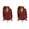 thumbnail image 2 of Guardurnaity Winered Camisas De Manga Larga Con Botones De Moda Para Mujer Adecuadas Para Camisas Diarias Manga Larga Casual Prendas para la parte del cuerpo SG, 2 of 2