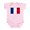 Petal Pink, variant on CafePress - French Flag Infant Bodysuit - Baby Light Bodysuit, Size Newborn - 24 Months