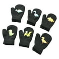 thumbnail image 2 of Cartoon Little Dinosaur Winter Gloves, Soft Thermal Knitting Kids Knitted Mittens for Traveling Cold Weather Snowboarding Skating Cycling, 2 of 10