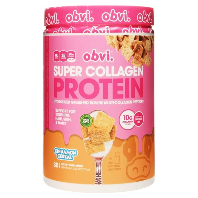 Obvi - Super Collagen Protein Powder 30 Servings Cinnamon Toast - 12.27 oz.