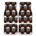 thumbnail image 1 of Disketp Butterfly Skull for Crystal Velvet Car Mats Four-Piece Set,All-Season Automotive Protection, Vehicles, Cars, Trucks, and SUVs,Anti-Slip Design, 1 of 7