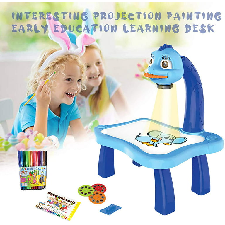 Children Learning Desk Tracing Painting Table Toy Flexible Rotating Trace  and Draw Projector Art Drawing Board Projection Early Educational Gift for  Kids Over 3-Year-Old - Blue Wholesale