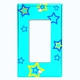 thumbnail image 5 of Metal Light Switch Plate Cover Blue Yellow Star Party Teal STR001, 5 of 13