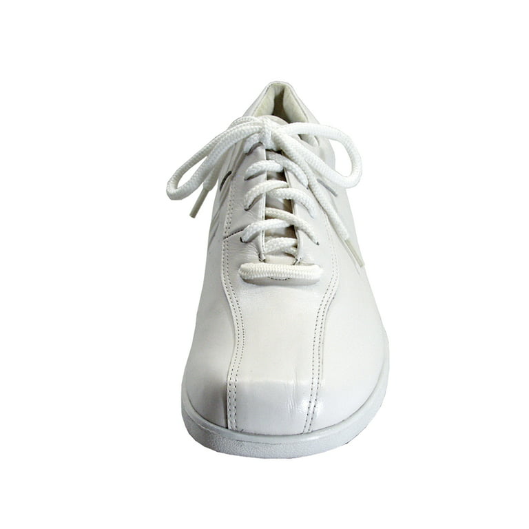 24 HOUR COMFORT Caprice Width Leather Lace-Up Shoes WHITE Walmart.com