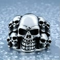 thumbnail image 5 of K-KED Mens Gothic Goth Punk Biker Skull Ring for Men Stainless Steel Size 7-13-9, 5 of 6