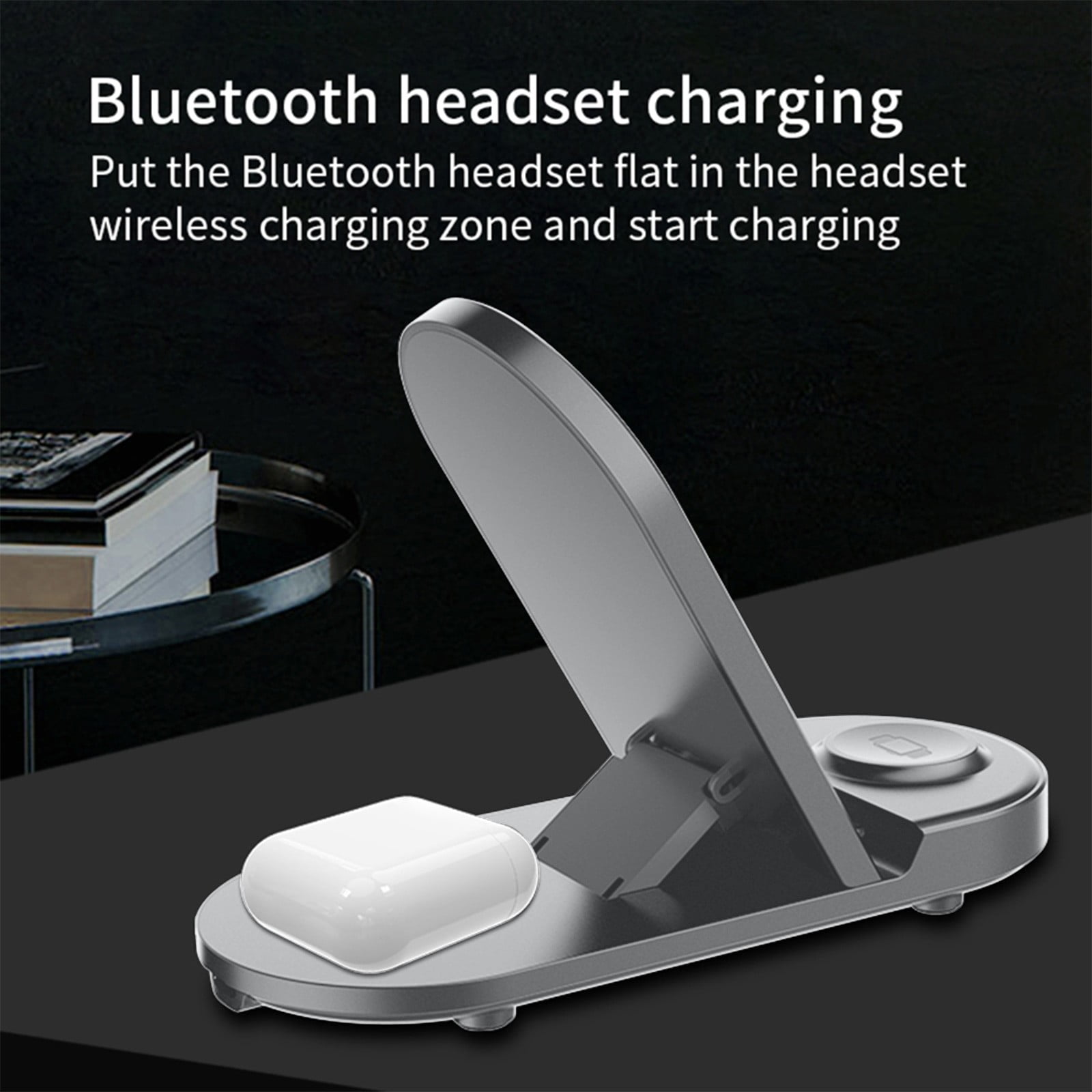Foldable 3-in-1 Charger, 15W Portable Vertical Watch Wireless Charger, Small Mobile Phone Charging Stand