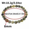 thumbnail image 3 of EOEMY Natural Gemstone Beads Buddha Head Beaded Men Womens Lava Bead Handmade Bracelet-176-80, 3 of 3
