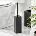 thumbnail image 7 of mDesign Steel Square Toilet Bowl Brush and Holder for Bathroom - Matte Black, 7 of 7
