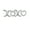 Silver, variant on Air-Filled Lowercase Cursive Letter "xoxo" Backdrop Balloon Banner