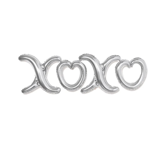 Air-Filled Lowercase Cursive Letter "xoxo" Backdrop Balloon Banner