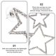 thumbnail image 5 of 1 par de pendientes colgantes de estrella con diamantes de imitación, pendientes con dijes de estrellas, pendientes colgantes para mujer, 5 of 6