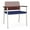 Mahogany-Cobalt, variant on Avon Reception Oversize Chair UPH Seat HPL Back / Silver Steel / Walnut / Blue