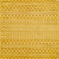 thumbnail image 2 of Unique Loom Moroccan Trellis Collection Area Rug - Mamounia (8' Square Yellow/Ivory), 2 of 6