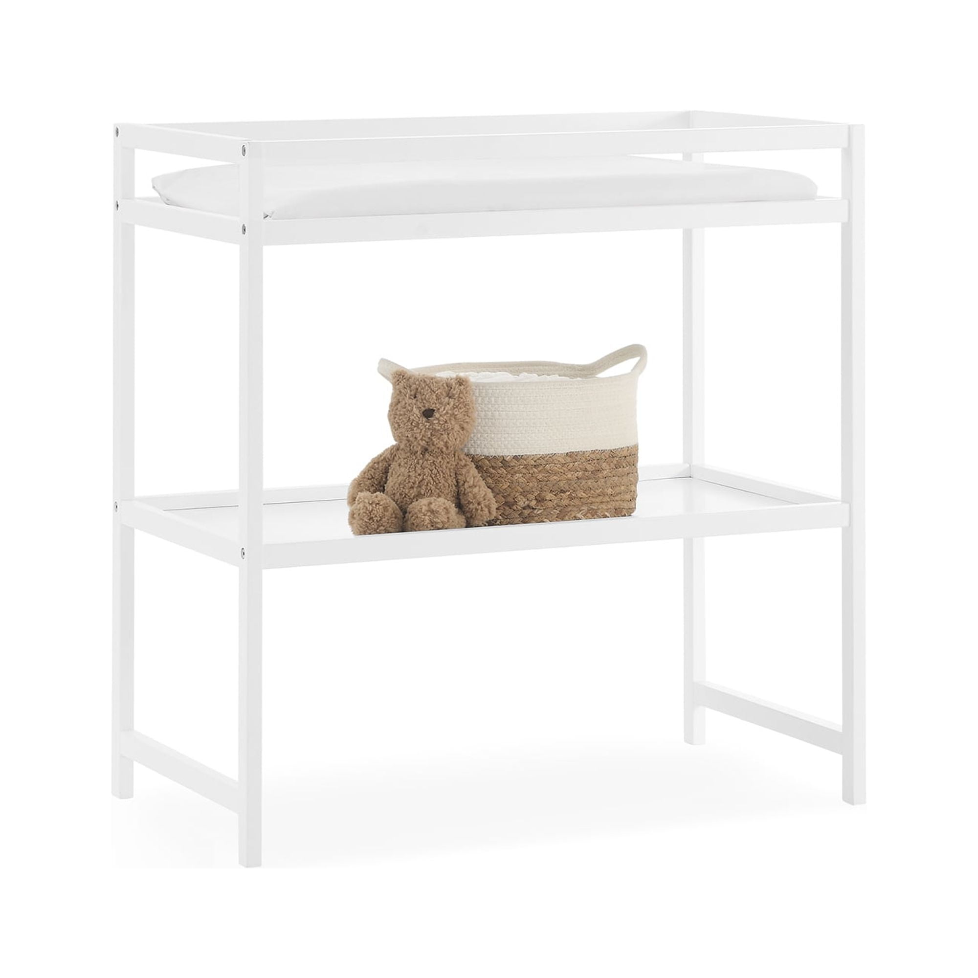 Delta Children Ruby 6-in-1 Convertible Crib & Changing Table 2-Piece Set - Greenguard Gold Certified, Bianca White