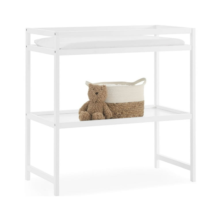Free Shipping Delta Children Ruby 6 in 1 Convertible Crib Changing Table 2 Piece Set Greenguard Gold Certified Bianca White Walmart