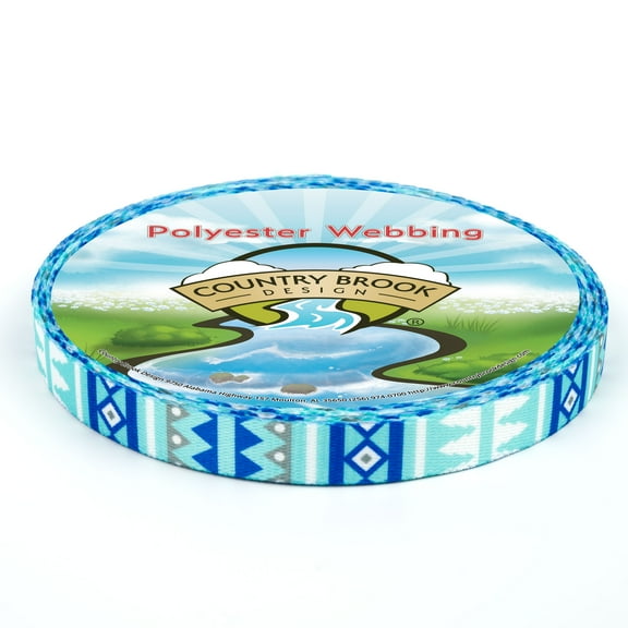 Country Brook Design - Snowy Pines Polyester Webbing (1/2 Inch)