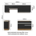 thumbnail image 3 of Cocina Integral Completa Modular Madesa Glamy 240cm MN 07, 3 of 5