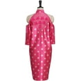 thumbnail image 4 of Channel Your Inner Molly Ringwald Pretty in Pink Andie's Iconic Pink Polka Dot Dress 1980s Cold-Shoulder Party Dress, 4 of 9