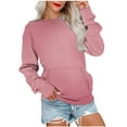 thumbnail image 1 of HKEJIAOI Haut Décontracté pour Chemise Long Sleeve à Col Rond de Women, 1 of 6