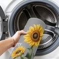 thumbnail image 6 of Round Area Rugs 3.3Ft, Sunflowers Non-Slip Washable Circle Rugs Carpet, Spring Summer Bees Yellow Floral Grey Indoor Outdoor Rug Floor Mats Throw Runner for Bedroom Living Room Bathroom, 6 of 8