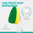 thumbnail image 2 of General Heavy Duty Dish Wand Refills Kit with Handle, 6 Non Scratch Dishwand Refill Pack, Replacement Sponge Heads Set, Soap Control Dispenser Leak-Free Scrub for Cleaning Dishes Sink Washing Tool, 2 of 12