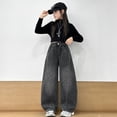 thumbnail image 6 of JAJAHO Girls Leopard Jeans Tapered Denim Pants Elastic Waist Baggy Streetwear Jeans With Pockets For Kids 5-16Y Soft Trousers, 6 of 8