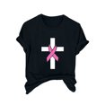 thumbnail image 2 of Fiudx Camisetas para Mujer Blusa de Manga Corta con Estampado de Moda para Mujer, Divertida Camiseta con Cuello Redondo, 2 of 4