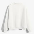 thumbnail image 5 of Resicozy Womens Sweatshirts Oversized Crewneck Pullover Hoodies Trendy Cute Long Sleeve Drop Shoulder Solid Color Sweater Tops White 2XL, 5 of 6