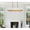 thumbnail image 5 of Serephina 36 inch crystal rectangle chandelier light in satin gold, 5 of 8