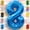 Blue, variant on Gold Number Balloon 5 Mylar Foil Balloons 40 inch - Helium/Air Inflatable Metallic Balloon Numbers - 5th Birthday Party, Anniversary & Grade 5 Decor