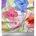 thumbnail image 1 of Soimoi Rayon Fabric Flower Watercolor Print Fabric by the Yard 42 Inch Wide, 1 of 3