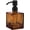 Amber and Black, variant on Square Bathroom Soap Dispenser Oil Rubbed Bronze, Glass Bottles with Stainless Steel Pump Retangle Cube Liquid Soap Dispenser Hand Kitchen with  Lables