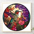 thumbnail image 1 of Cuadros Decorativos 5D bricolaje redondo completo taladro diamante pintura vidrieras colibrí decoración (NH3520) Wdftyju embutido en tela, 1 of 9