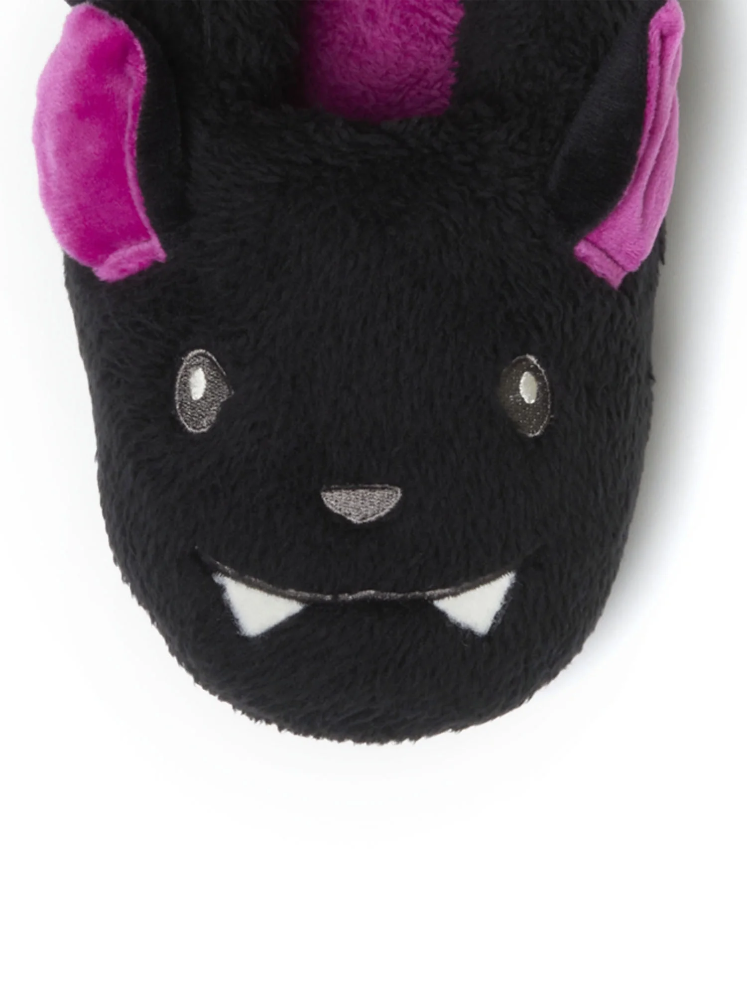 Dearfoams Cozy Comfort Halloween Unisex Black Bat Closed Back Slippers