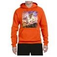 thumbnail image 2 of Unicorn Fanstasy Rainbow Castle Unisex Graphic Hoodie Sweatshirt, Orange, Small, 2 of 3