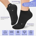 thumbnail image 4 of 4 Pairs Grippy Pilates Socks for Women - Non Slip Grip Socks for Yoga, Barre, Hospital, Barefoot, One Size Fits Most, 4 of 6