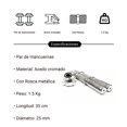 thumbnail image 3 of Par De Barras Mancuernas Cromadas Con Tuercas 25mm X 35cm Lumax ZGS-221, 3 of 3