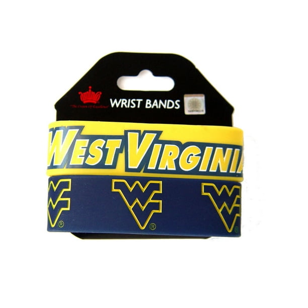 NCAA West Virginia Mountaineers Bracelets Bracelets en Caoutchouc - Lot de 2